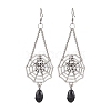 Halloween Themed Spider Alloy Dangle Earrings EJEW-JE06073-1