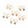 Brass Hoop Earrings EJEW-I230-05G-1