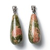 Natural Unakite Pendants G-F707-02-2