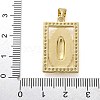 Brass Micro Pave Cubic Zirconia Pendants KK-M319-15G-3