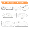 8Pcs 8 Sizes Transparent Acrylic Reusable Drawing Template for DIY Scrapbooking DIY-UN0006-32A-4