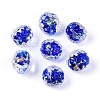 Handmade Foil Glass Beads FOIL-N029-10B-1