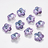 Faceted Glass Rhinestone Charms RGLA-F055-8x8-001VL-1