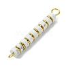 Natural Howlite & Electroplated Synthetic Non-magnetic Hematite Heishi Connector Charms PALLOY-JF03291-03-3