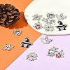 14Pcs 7 Styles Halloween Theme Rack Plating Luminous Alloy Enamel Pendants ENAM-FS0002-10P-10