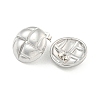 Non-Tarnish Flat Round 304 Stainless Steel Ear Studs EJEW-L290-027P-2