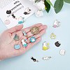 32Pcs 16 Style Alloy Enamel Pendants ENAM-SZ0003-11-2