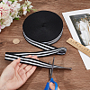 Polyester Stripe Ribbons SRIB-WH0011-326D-3