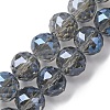 Transparent Electroplate Glass Beads Strands EGLA-N002-34D-F04-1
