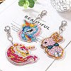 Acrylic Diamond Unicorn & Rabbit Pendant Keychain Kits PW-WG80048-01-2