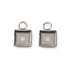 304 Stainless Steel Pendant Cabochon Settings STAS-Z201-02P-01-1