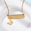 Ion Plating(IP) 304 Stainless Steel Butterfly Pendant Cable Chain Necklaces for Women NJEW-P320-01B-G-3