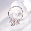 Glass Angel Wing Evil Eye Pendant Bracelet for Women YT6721-1