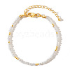 Retro Ethnic Style Round Natural White Aventurine Beaded Bracelets for Women OR1115-2-2