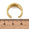 Brass Micro Pave Clear Cubic Zirconia Cuff Rings for Women RJEW-C118-01G-5