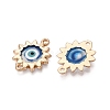 Alloy Enamel Blue Evil Eye Links Connector Charms with Resin ENAM-N071-03F-G-2
