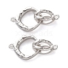 925 Sterling Silver Fold Over Clasps STER-K176-20P-1