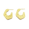 Rack Plating Brass Pentagon Stud Earrings EJEW-G322-18MG-1