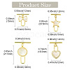 4Pcs 4 Styles Brass Toggle Clasps KK-CJ0003-53-2