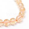 Round Natural Citrine Bead Strands G-R345-10mm-21-2