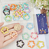 26Pcs Spray Painted Alloy Spring Gate Rings FIND-SC0022-55-3