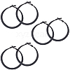 3 Pairs Spray Painted Alloy Hoop Earrings EJEW-SP0001-21A-1