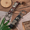 Biyun 2Pcs 2 Colors Leather Clasps Keychain KEYC-BY0001-04-5