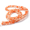 Baking Paint Transparent Crackle Glass Round Bead Strands DGLA-Q018-6mm-08-3