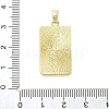 Rack Plating Brass Micro Pave Clear Cubic Zirconia Pendants KK-S371-02G-09-3