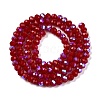 Electroplate Opaque Solid Color Glass Beads Strands EGLA-A044-P3mm-L02-3