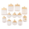 Electroplate Natural Freshwater Shell Pendants SHEL-TA0001-05-1