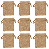 20Pcs Rectangle Polyester Imitation Burlap Packing Pouches Drawstring Bags ABAG-TA0001-95A-3