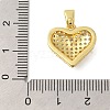 Rack Plating Brass Micro Pave Cubic Zirconia Pendants KK-I716-08G-3