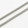 Non-Tarnish 304 Stainless Steel Snake Chain Necklaces NJEW-F027-16-2mm-B-1