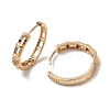 Brass Micro Pave Colorful Cubic Zirconia Hoop Earrings EJEW-M238-65KCG-2