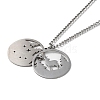 Non-Tarnish 304 Stainless Steel Double Layer Pendant Necklaces NJEW-D047-02P-3