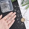 Unicraftale 120Pcs 2 Style 304 Stainless Steel Leverback Earring Findings STAS-UN0038-45-4