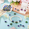 40Pcs 5 Colors Two Tone Glass Beads GLAA-TA0003-37-8
