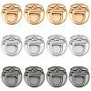 12Pcs 3 Colors Iron Bag Tuck Lock Clasp IFIN-ME0001-27-1