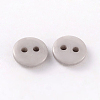 2-Hole Flat Round Resin Sewing Buttons for Costume Design BUTT-E119-20L-05-2