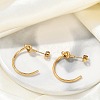 Vacuum Plating 304 Stainless Steel knot Stud Earrings for Women EJEW-R002-02G-1