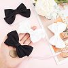 CHGCRAFT 2 Pairs 2 Colors Detachable Polyester Bowknot Shoe Decoration AJEW-CA0002-59-3