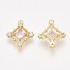 Brass Cubic Zirconia Pendants KK-T038-548C-NF-2