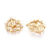 Brass Micro Pave Cubic Zirconia Pendants X1-KK-N263-77B-G-2