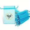 50Pcs Thank You Printed Organza DIY Craft Drawstring Bags PW-WG4E938-13-1