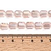 Electroplate Transparent Column Glass Beads Strands EGLA-A043-02-AB06-4