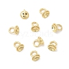 Brass Bead Cap Pendant Bails KK-Z137-02G-01-1
