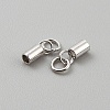 Rhodium Plated Sterling Silver Cord Ends FIND-WH0152-837A-P-2
