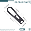 Titanium Alloy Zipper Pull Tabs PALLOY-WH0048-33B-2