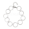 304 Stainless Steel Ring Link Chain Bracelets BJEW-P373-02C-P-4